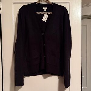 J. Crew Dark Cardigan Sweater